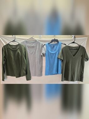 Lot of 4 American Giant Women's Medium Short & Long Sleeve Shirts NWOT